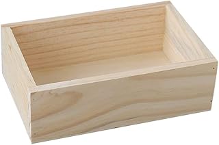 Hemoton Hoog kwaliteit Vaso de madeira retangular para vasos de flores e vasos de flores multifuncionais, caixa de armazenamento de mesa para bonsai de cacto