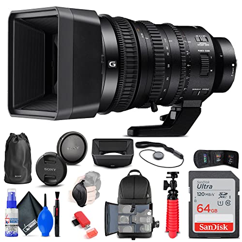Sony E PZ 18-110mm f/4 G OSS Lens (SELP18110G) + Backpack + 64GB Card + Card Reader + Flex Tripod + Memory Wallet + Lens Cap Keeper + Cleaning Kit + Hand Strap + More (Renewed)
