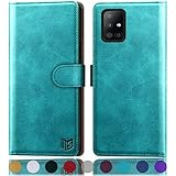 SUANPOT for Samsung Galaxy A71 5G (Non 4G Version) Leather Wallet case with RFID Credit Card Holder Flip Folio Book Phone case Cover for Samsung A71 case Wallet for Men Women Shockproof Blue Green