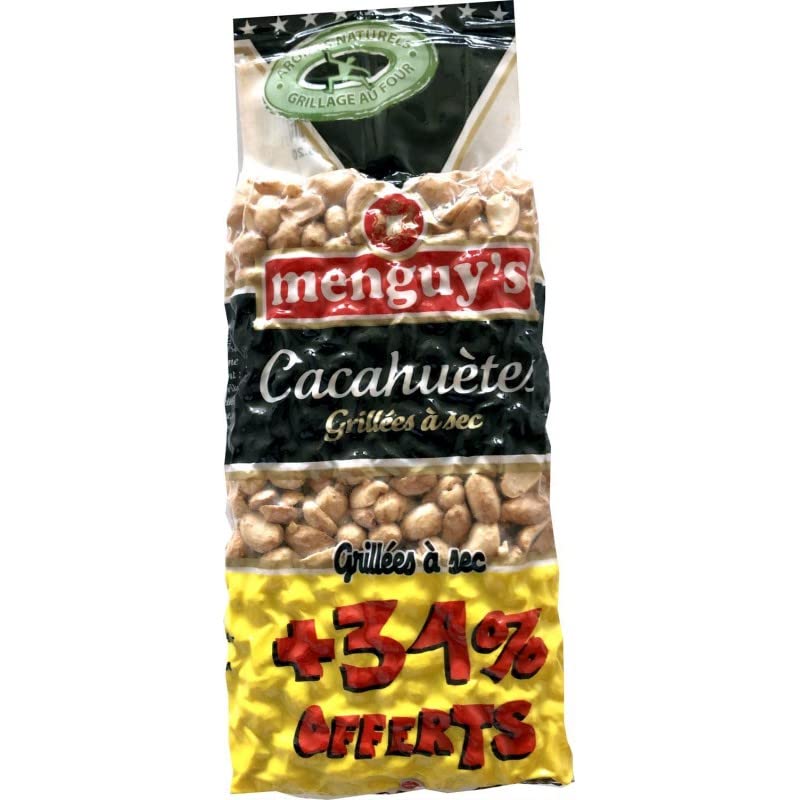 Menguy's - Arachidi tostate a secco, 410 g + 34% gratis - 4 pezzi