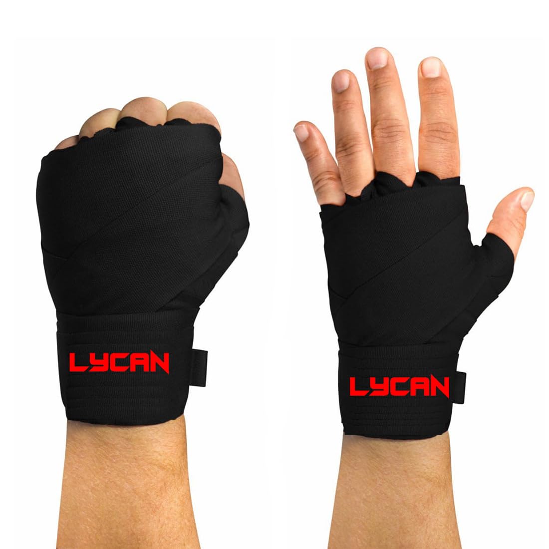 Lycan Boxing Wraps MMA Gloves Inner Boxing Gloves #Boxing Hand Wraps (Black)