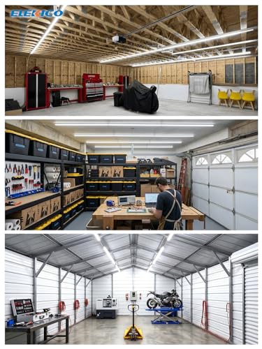 Image of Upgrade Super Bright 6 Pack 60W LED Shop Lights 4FT 9000LM 5000K for Shop | 4' 5000K 48 inch Linkable 4FT LED Shop Light Fixture For Workshop Garage Warehouse Workbench Supermarket Basement Barn