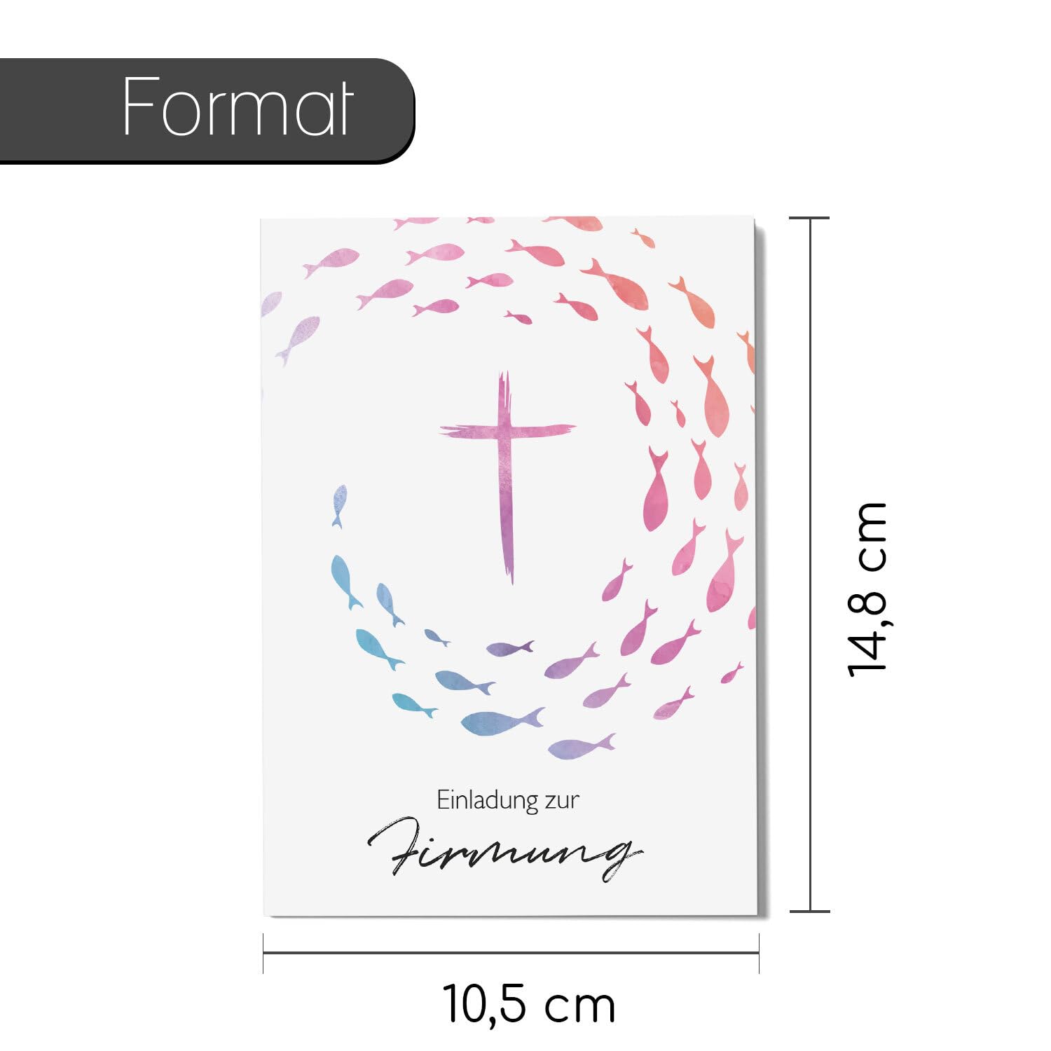 younikat dv_1176, set of 15 confirmation cards, folding cards