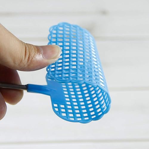 Miniatura 3 de Matamoscas extensible de 3 piezas, matamoscas telescópico, matamoscas manual de plástico resistente con mango extensible de acero inoxidable (rojo,