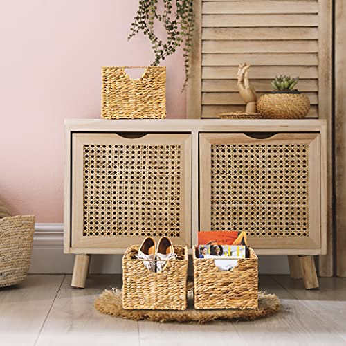 Sorbus Woven Wicker Storage Baskets For Organizing, Seagrass Closet Organizer Bins, Organization Storage Bins For Living Room Books, -Bathroom Towels, Shelves, Bedroom, Handmade 3 Pack (Natural) #TOP2