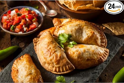 New York Steak & Seafood Handcrafted Empanadas - 24 of Golden Fried or Baked Empanadas with 3-4 Minutes Fry Time (Beef Empanadas (Pack of 24))