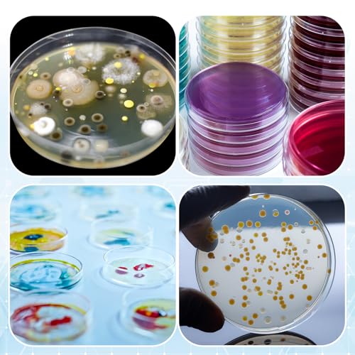 Plastic Petri Dishes with Lids, Single-use Petri Dish，Laboratory Petri Dish, Clear Stackable Culture Dishes for Lab Experiment, Biology, School Science Project, Myclogy. (12, 90 * 15mm) - Thumbnail 6