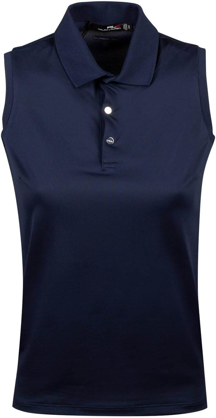 Ralph Lauren RLX Golf Women's Sleeveless Tournament Polo Shirt Small S Navy