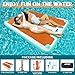 Inflatable Floating Dock, 8 x 6ft Air Dock Platform, Island Raft Mat with Rope Ladder & Non-Slip Surface for Lakes Beach Ocean