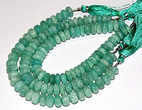 Amazonite naturelle perles rondelles 7-10mm pour création de bijoux et colliers DIY