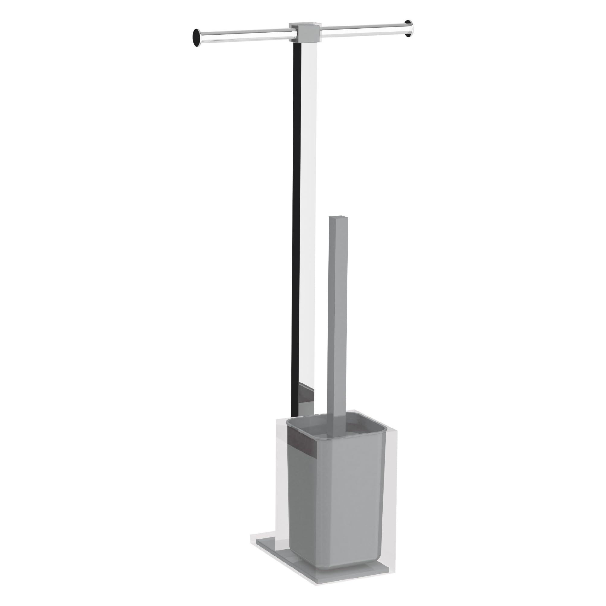 Gedy by Nameeks Rainbow Standing Towel Holder Silver RA32 Contemporary Resin Italian Bathroom Accessories Set