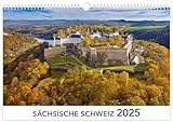  Kalender Sächsische Schweiz 2025:  45 x 30 cm  weißes Kalendarium