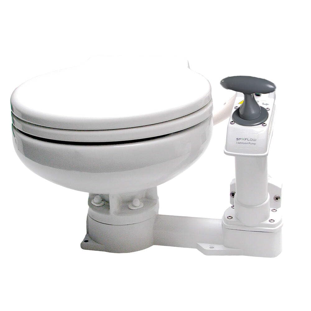 WC Manuale Johnson Pump SPX - Aqua T Toilet Manual Super Compact 80-47625-01 Gommone Barca Camper