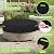 Round Built in Stone Fire Pit Cover Waterproof, 600D Heavy Duty Outdoor fire pit cover, Fire Pit Cover for In-Ground Fire Pits,with Drawstring & Storage Bag, UV, Dust (Black, Round 57*8 INCH)