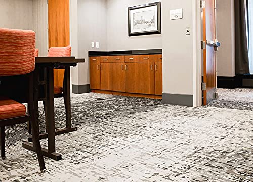 Miniatura 4 de Base de pared de vinilo gris de 6 pulgadas x 40 pies, sin pegamento, duradera y flexible, base de vinilo fácil de instalar que resiste arañazos,