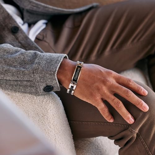 Custom Engraved Men's Stainless Steel ID Bracelet - Name Bracelet for Men - Men's Jewelry - Gift for Him - Gifts for Dad2