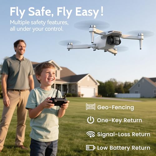 GPS Drone with Dual 4K UHD Cameras for Beginners, Adults & Kids, Brushless Motor, WiFi FPV, Under 249g, SD Card Slot (Card Not Included), 50-Min Flight, 2,625ft Range, Auto Return, 5G Transmission, Altitude Hold, Foldable — RC Quadcopter Gift - Image 6