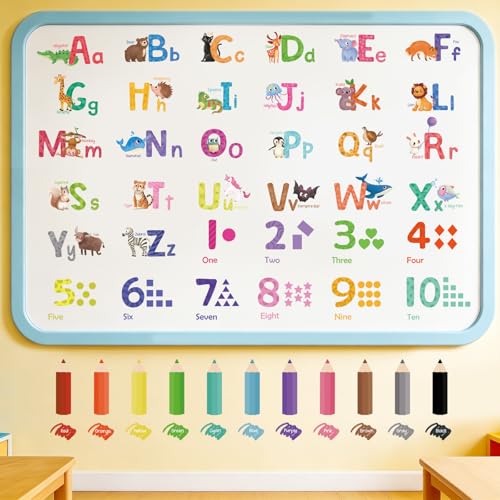 Vinilo adhesivo educativo alfabeto y números SHUCHING miniatura 2