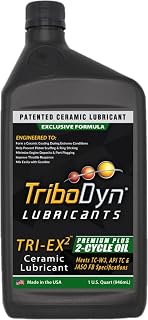 TRI-EX2 TC-W3 2-Cycle Oil with Friction Reducing Ceramic Coating for Pre-Mix and Direct Injection 2-Stroke Engines - 1 Quart
