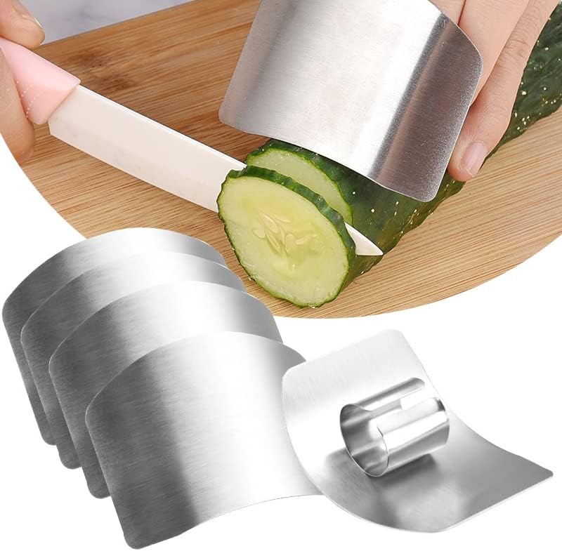 Finetaur - Protector de dedos de acero inoxidable Finetaur para cortar, protector de manos de dedos, herramienta de corte de acero para cortar