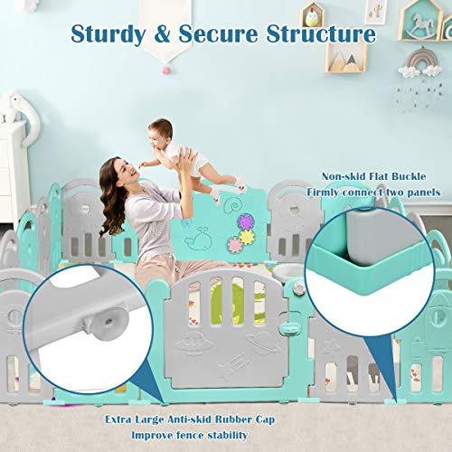 image for Costzon Baby Playpen, 20-Panel Kids Safety Yard Activity Center Playar