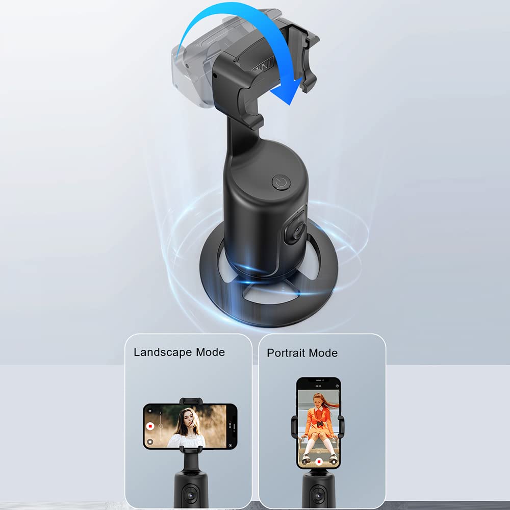 Smart 360° Auto Face Tracking Gimbal Desktop Selfie Stabilizator Robot Kamera z regulowanym obiektywem Stabilna podstawa Uchwyt na telefon komórkowy do smartfonów, vlogów, strumieniowego przesyłania strumieniowego wideo Chat