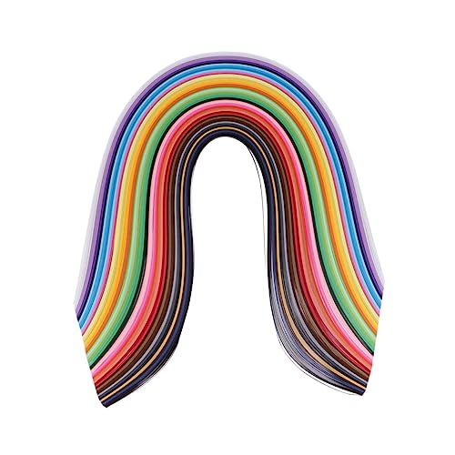 LALAFINA 500 Strips 50 Colors Quilling Paper Strips Handmade Art Paper for DIY Projects Random Color