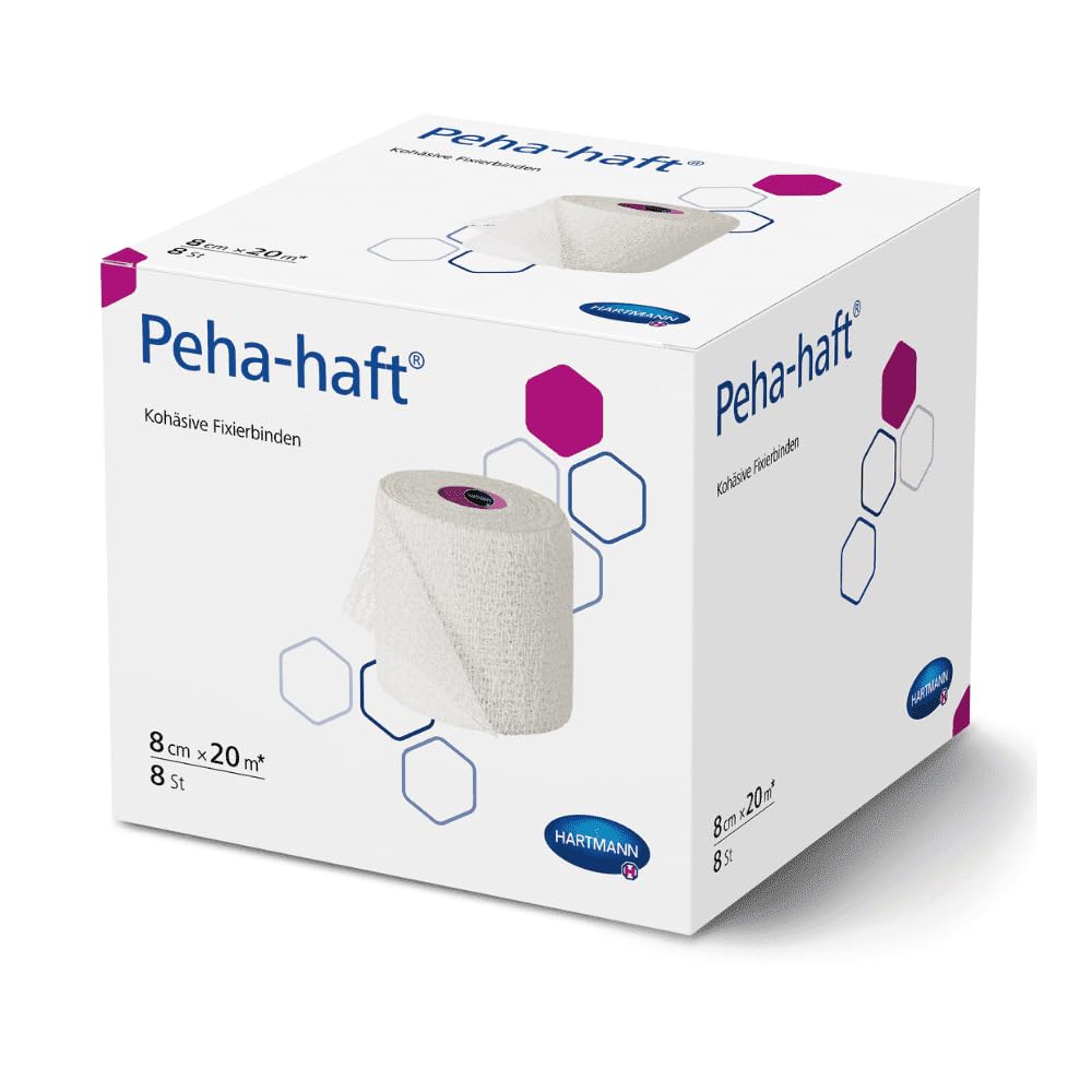 Hartmann Peha-haft® latexfrei Fixierbinde, 8 cm x 20 m - 8 Stk.