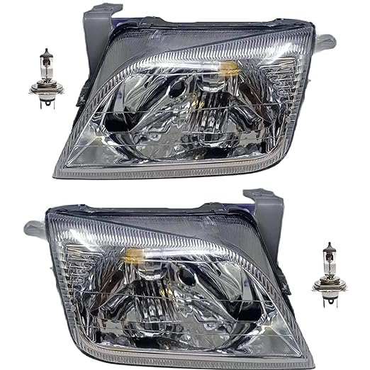 MALIK AUTO Headlight Maruti Esteem (Right & Left Side) with Bulb 1999-2008 Pair (WITHOUT ADJUSTABLE MOTOR)-image-1