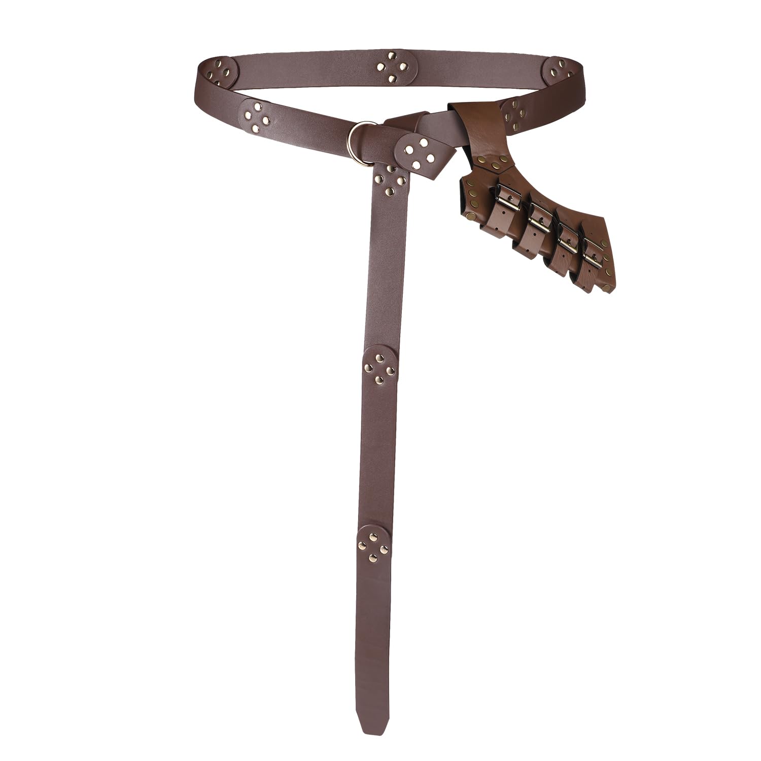 JNGUOSICN Medieval Holster Belt Set Renaissance Sword Scabbard Belt Vintage Shoulder Weapon Frog Retro Sword Shoulder Strap Sheath Holder Halloween Knight Warrior Pirate Costume