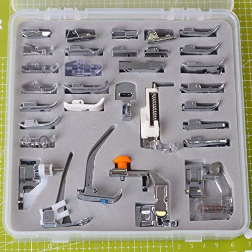 Kit machine à coudre pied presseur 32 pièces pour Brother Singer Janome tige basse