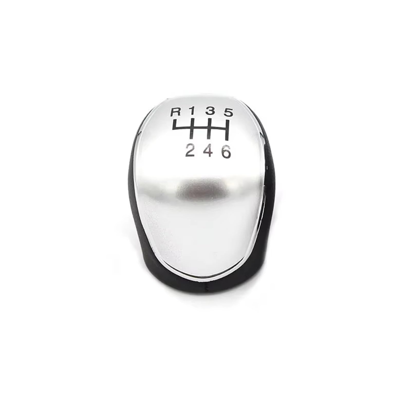 Srvsqtptvk 6-Speed Silver Car Shift Knob Manual 5/6 Speed Gear Shift Knob 12Mm Pu For C-Max For Focus Mk2 Mk3 For Kuga For Galaxy For Mondeo S-Max Transit 1798600(6-Speed Silver)