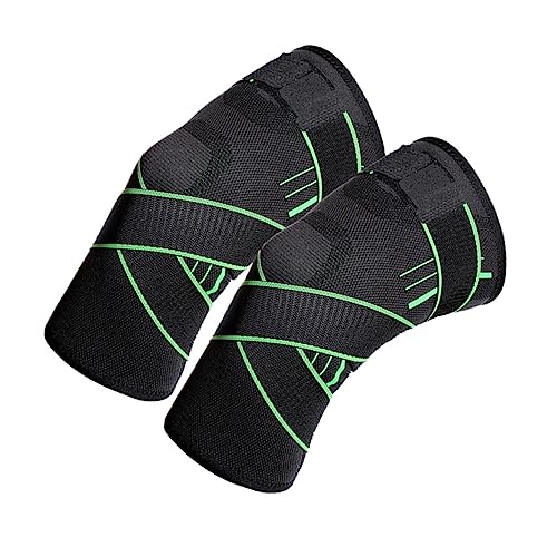 balacoo 2 Pcs Protective Silicone Strip Pads Leg Brace Breathable Elastic for Sports Basketball Climbing