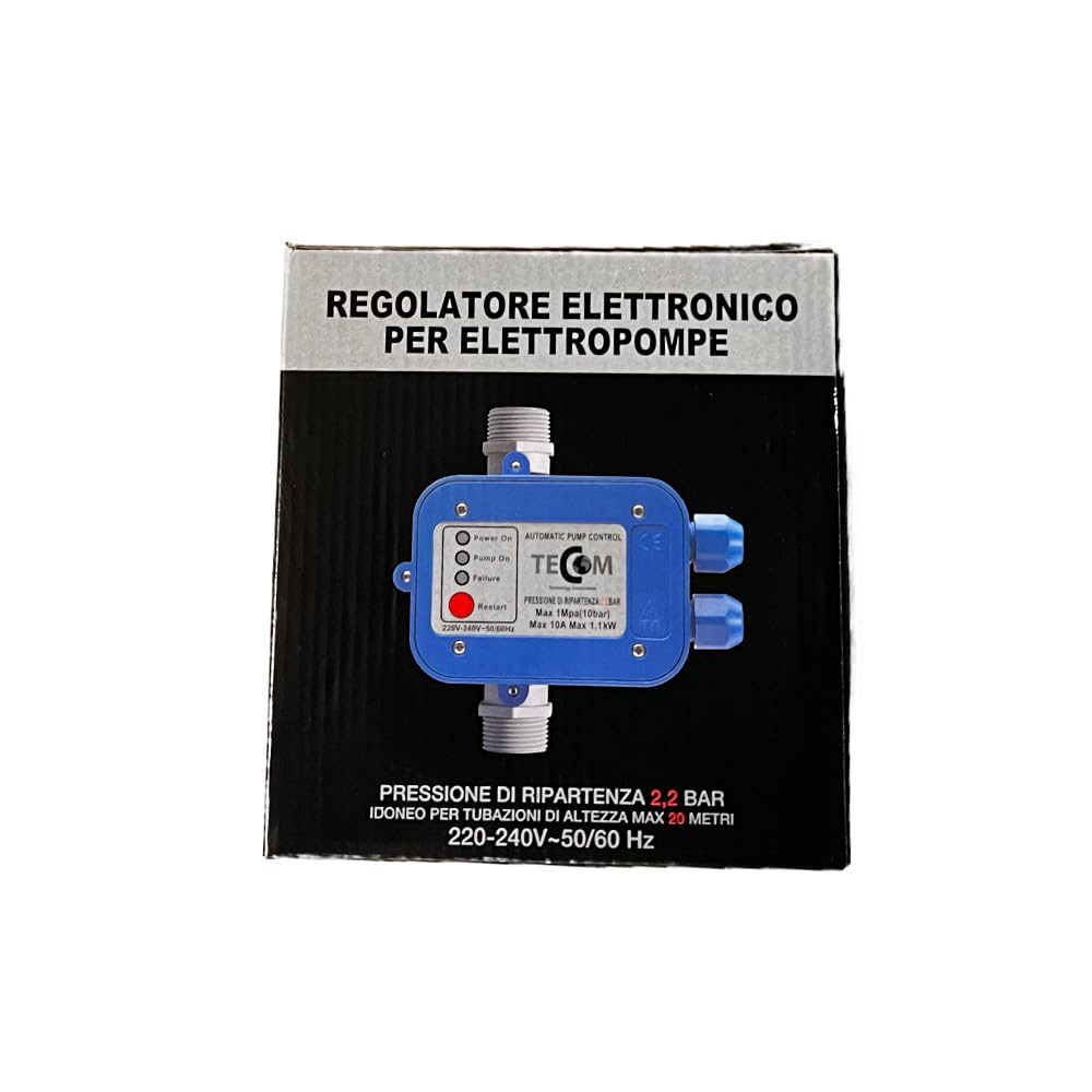 Regolatore di Pressione Elettronico di Ripartenza per il Controllo Automatico reg 22 delle Elettropompe 2,2 bar