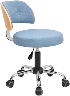 Moderno Ordenador Silla Giratoria Hogar Ocio Textil Lino Sillas De Escritorio Tarea De Metal De Alto Grado Ajustable