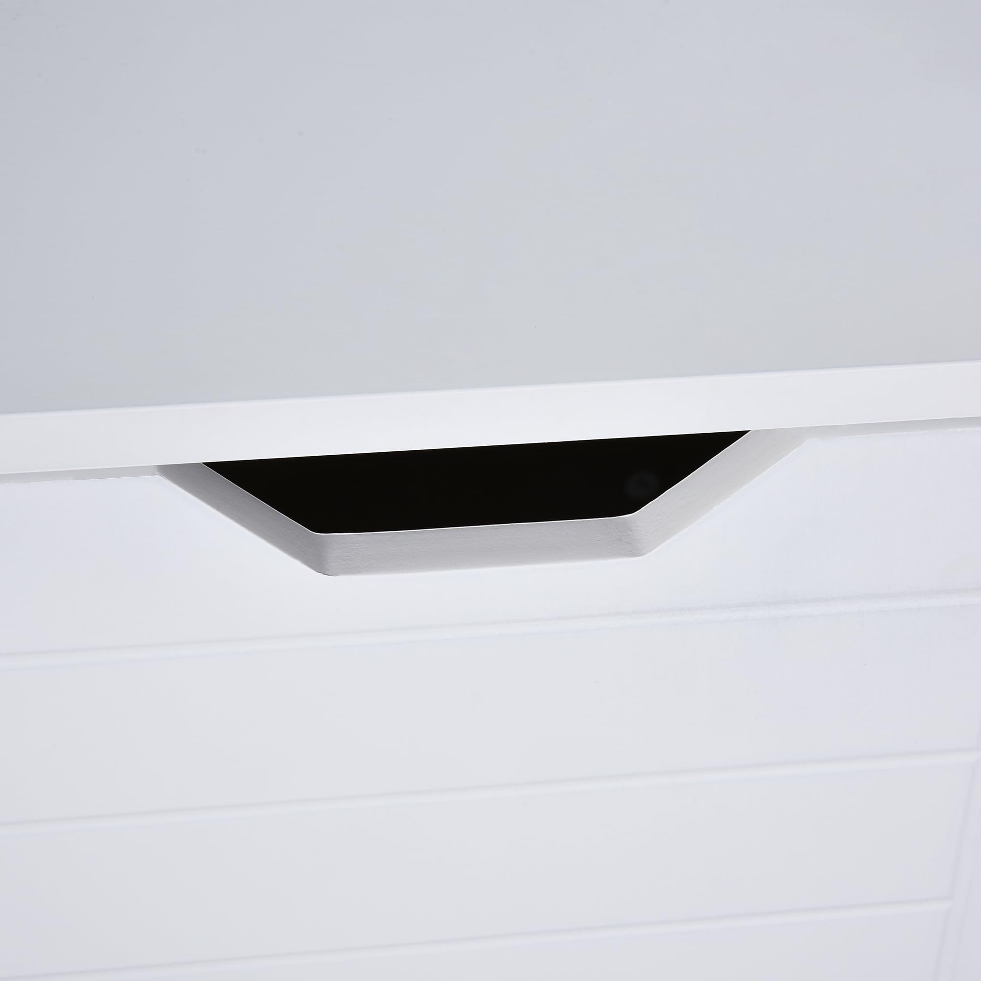 kleankin Armario para Debajo de Lavabo con Estante 60x30x60 cm Blanco | Gabinete de Baño, 2 Puertas de Almacenamiento, Dispositivo Antivuelco, Resistente a la Humedad