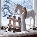 Pop Your Dream Horse Gifts for Girls Women, Embraces Horses Figurine with Fence for Horse Lovers, Sculpted Hand-Painted Resin Decor Cowgirl Equestrian Gifts Stuff