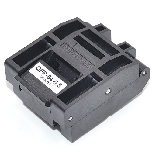 qfp64-05 socket ic burn-in tesing socket fpq-64-05-06 05mm pitch 10x10mm ic dimension clamshell socket soldering versionqfp64-05