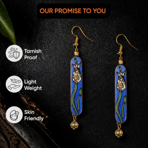Image of Handcrafted Bohemian & Tribal Earrings for Women - Ethnic Brass, Floral & Festival-Inspired Statement Designs in Drop, Dangle, Hoop & Stud Styles