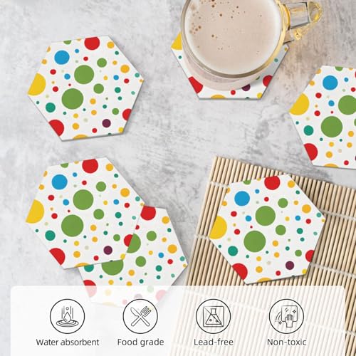Dessous de verre en céramique absorbante avec support lot de 6 pour table basse propre - 6