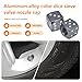 Bittwee 4PCS Dice Style Car Tire Valve Stem Caps, Aluminum Alloy Dustproof Vehicle Tyre Stem Cover, Anti-Rust Leakproof Auto Tire Air Cap, Universal for Motorcycle Bike Sedan (Gray)