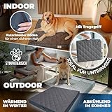 Orthopädisches Hundebett [Wasserdicht] - Die neue Lieblings-Hundematte deiner Fellnase, Rutschfestes Hundekissen, Hundekörbchen, Hundekorb, Bezug waschbar | Kleine bis große Hunde | 110x100x9 cm