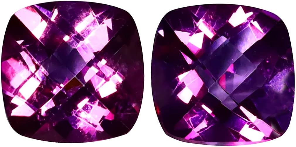 Deluxe Gems 5.60 ct (2pcs) Matching Pair Cushion Cut (8 x 8