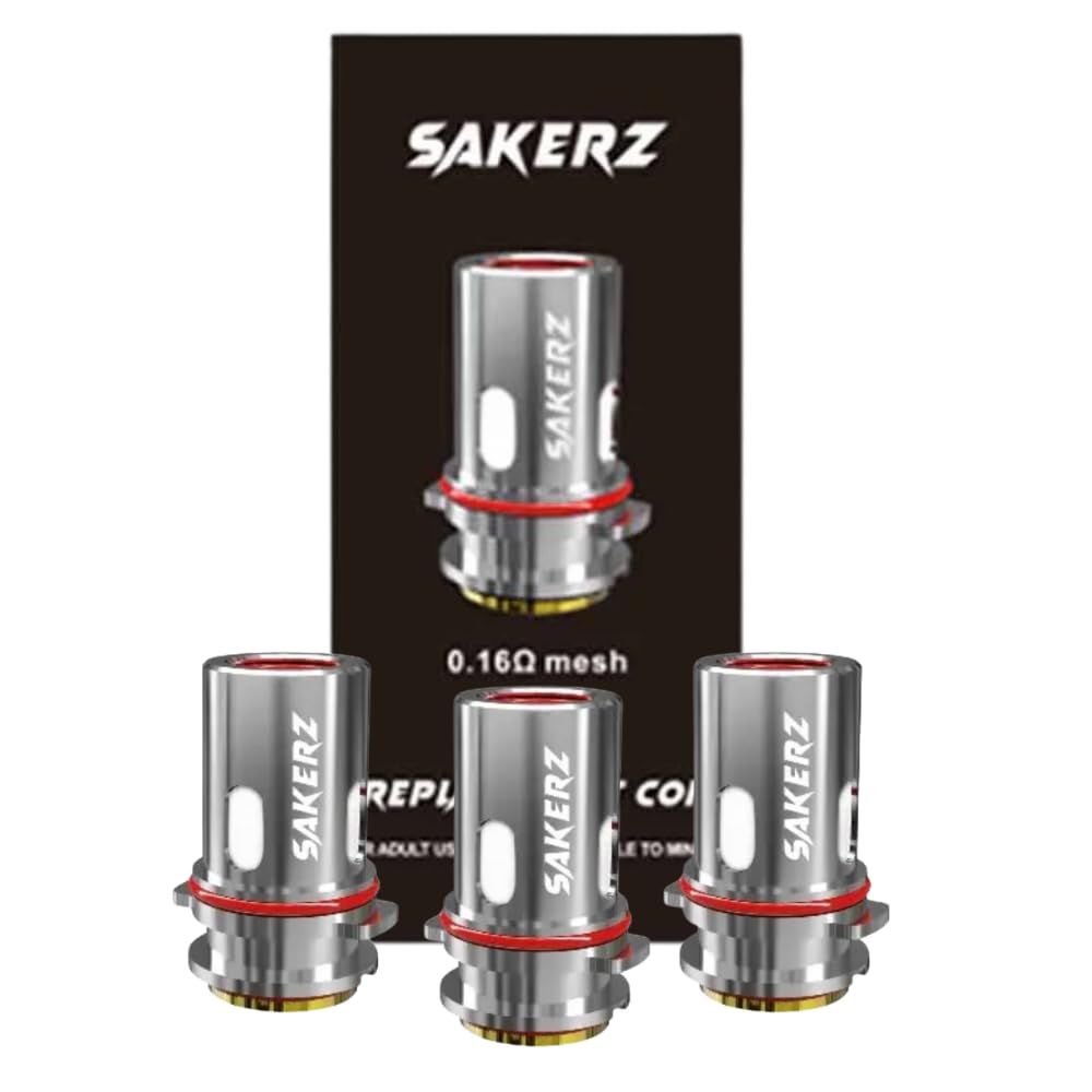 HorizonTech Sakerz Coils [0.16ohm | 70w] 3 Pack - DTL Vaping, Multiple Resistances, for HorizonTech Sakerz Sub Ohm Vape Tank No Nicotine