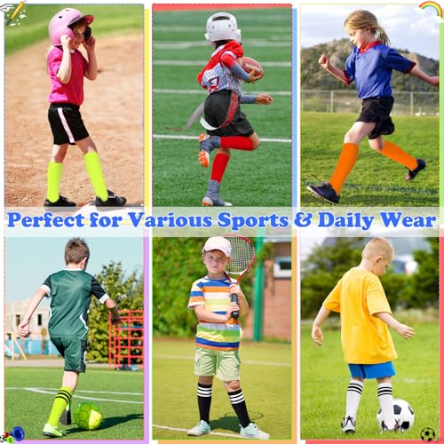 Image of Sarfel Toddler Soccer Socks Kids Soccer Socks Youth Soccer Socks Kids Baseball Socks Girls Softball Socks Boys Football Socks
