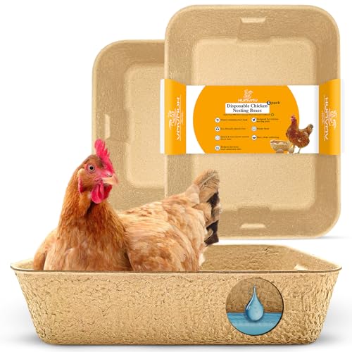 HUMVMV Disposable Chicken Nesting Box &ndash; Disposable Litter Box for Cats or Egg Laying Hens...