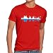 Produktbild style3 Sheldon`s City Sound Wave Herren T-Shirt, Größe:L;Farbe:Rot