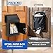 Pochar Door Drop Box for Mail, Rent, Deposit, and Night Key - Through The Door Locking Steel Mailbox with Rear Access (Black)