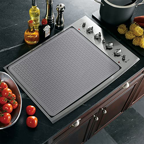Stove Top Cover for Electric Stove - Silicone Stove Mat for Glass Top, Glass Cooktop Protector, XL Dish Drying Mats For Kitchen,Oven Covers for Electric Stove (Gray,28 x 20)