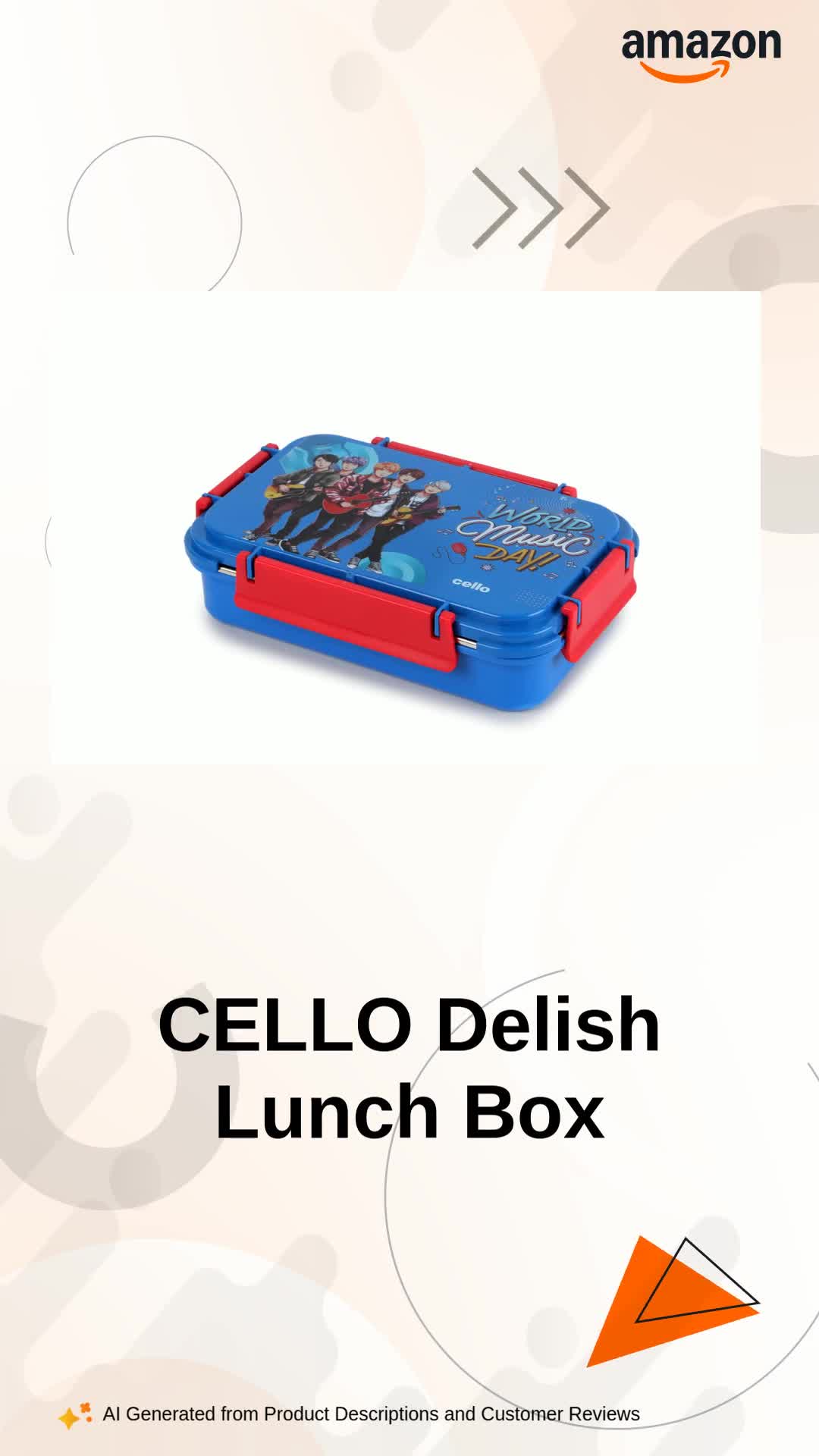 Buy CELLO Delish Insulated Lunch Box, Blue | Inner Stainless Steel